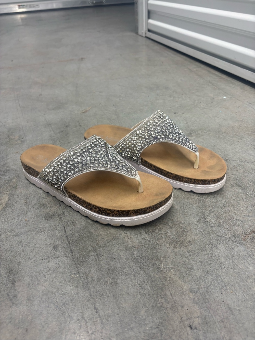 Rhinestone Thong Sandals by Juliana Size 10